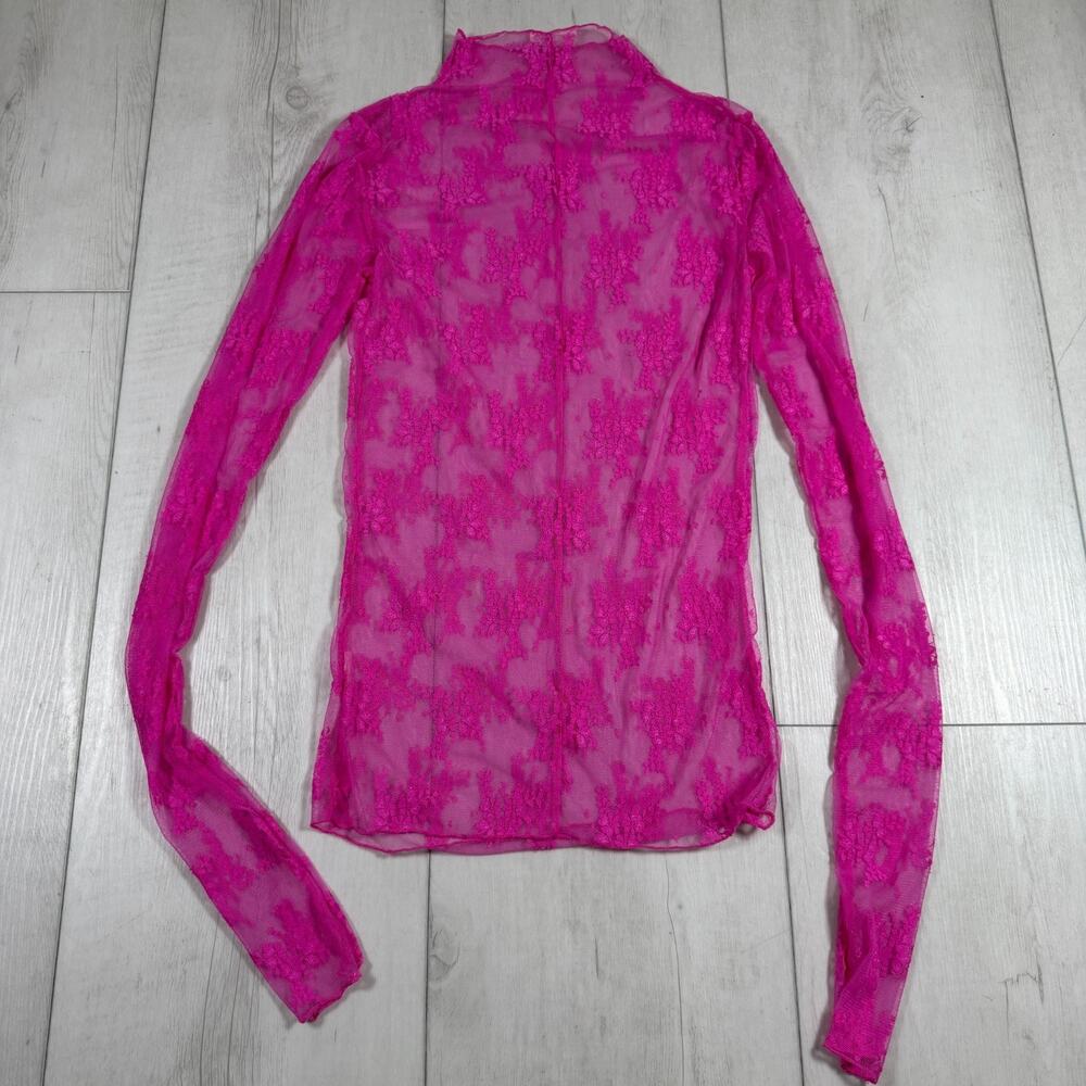 Free People Intimately Women's Small Pink Lady Lux Floral Lace Layering Top